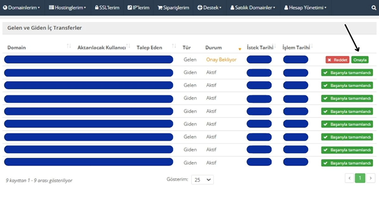 Domainimizi başka bir Atakdomain.com hesabınıza nasıl aktarırız? - Atak Domain