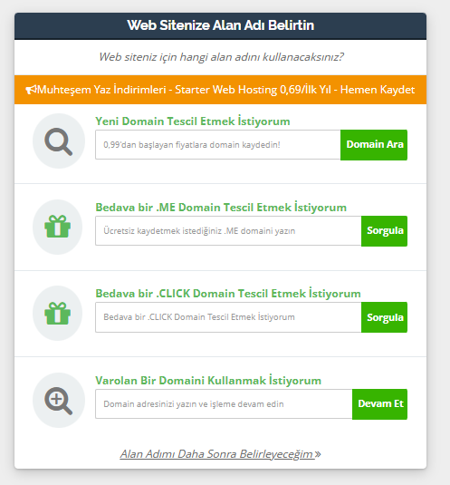 Hosting Satın Al - Atak Domain