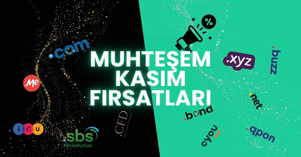 Muhteşem Kasım Fırsatlari $0.79'dan Başlayan Fiyatlarla Domain Kaydet