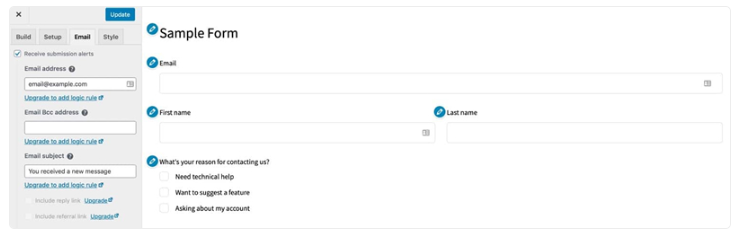 How to fix the WordPress email submission problem