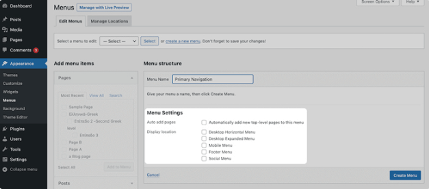 Creating WordPress theme