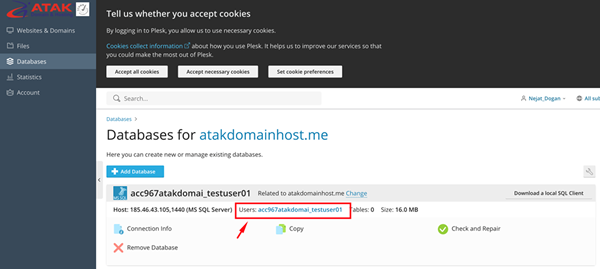 How to Retrieve My MSSQL Database Access Information?