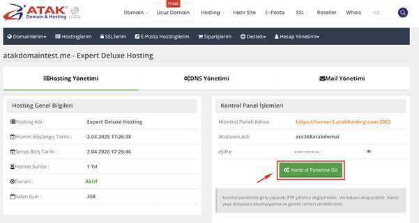 Web Hosting (cPanel) hesabıma FTP kullanıcıları ekleme