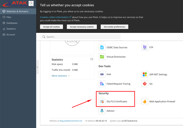 How to access my certificate's .key file
