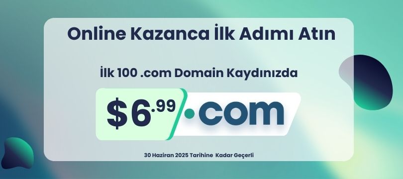 En Ucuz .COM Domain ile Online Kazanca İlk Adımı Atın!