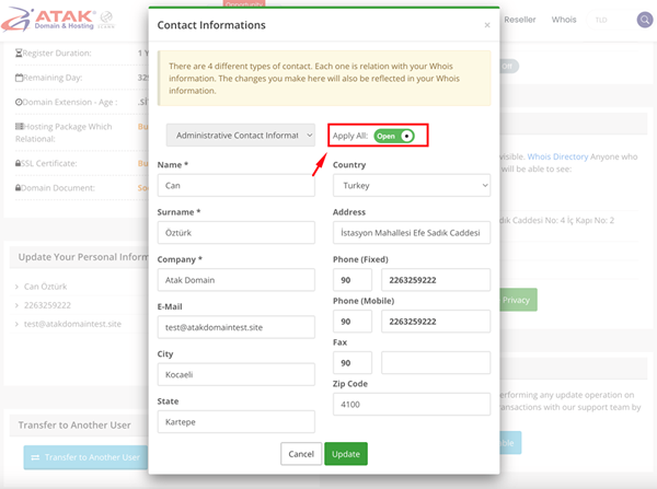 How to Update Domain Contact Information?