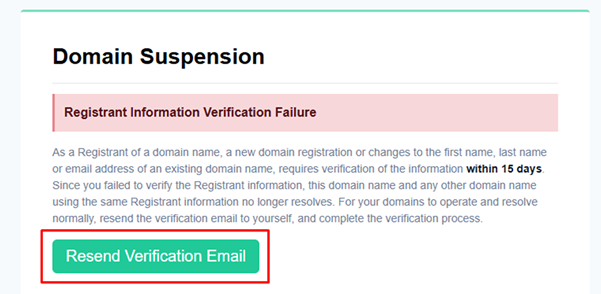 What Should I Do for a Domain Suspended Due to WHOIS Verification?